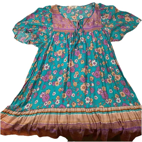Umgee Dresses & Skirts - Umgee‎ USA Women's Sz M Dress Floral  A-Line Mini Bohemian Summer H79